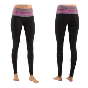 Lululemon Run Your Heart Out Leggings, Size 10, Ruffle Details, Back Zip Pocket